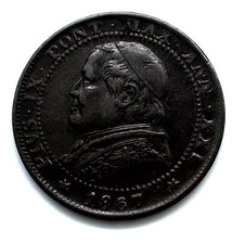 Stato Pontificio  1 Un Soldo 1867 - Papa Pio IX