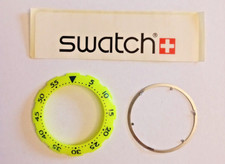 Swatch Ghiera Gialla Scuba Bora Bora SDN400 1990 Vintage Orologio da polso Nuova