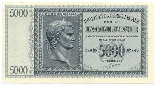 5000 dracme occupazione - dracme,