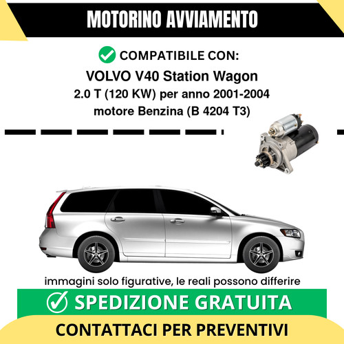 Motorino avviamento volvo v40 - motorino,