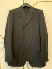 Abito antracite gessato CANALI in pura lana vergine, tg. 52 drop 6