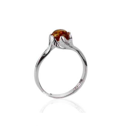 Anello solitario ambra - anello,
