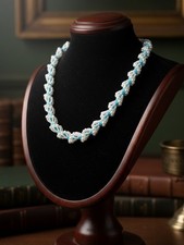 Collana perle tubolare spirale - collana,