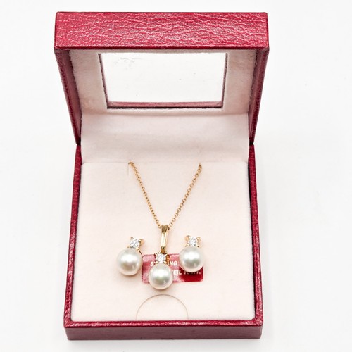 Set orecchini collana - , perle