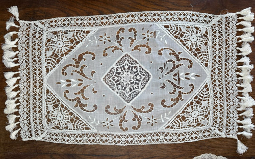 Pizzo antico fine lino - antico,
