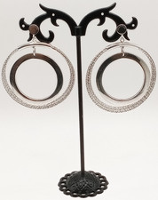 Orecchini Donna Cerchi Fabroso Brand argento 925 Rodiato Diamantato 