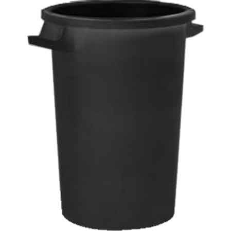 Bidone per rifiuti nero - bidone, 75