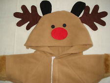 Cappotto natalizio per cani in pannolenci e pelliccetta sintetica, TG. cm. 25