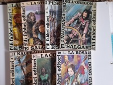 lotto 7 libri serie Tigri e Corsari-Emilio Salgari 1968
