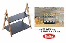 STAND IN ACACIA CON 2 RIPIANI