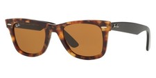 Occhiali da sole Ray-Ban Wayfarer lucido avana tartaruga classico B-15 RB2140 1160 50