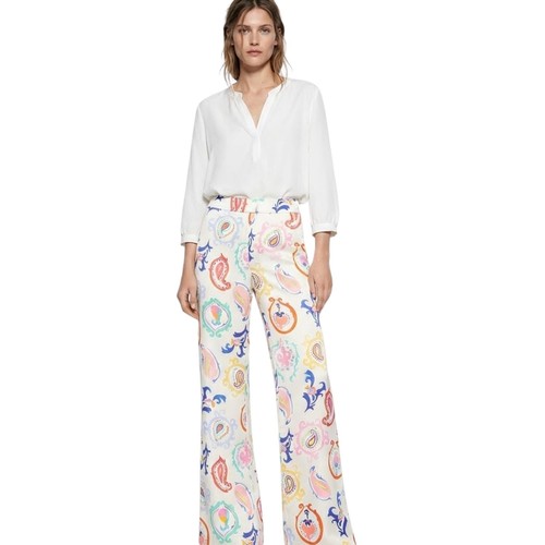 Pantaloni lino color crema - di,