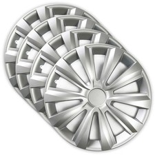 Set 4 Copricerchi 14 Pollici Delta Coppe Ruota Grigie Universali per Toyota