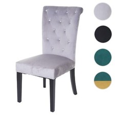 Sedia da pranzo HWC-D22, sedia sedia da cucina, borchie velluto