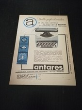 ANTARES MACCHINA DA SCRIVERE VINTAGE AD PUBBLICITA D' EPOCA ANNI 60 1960's