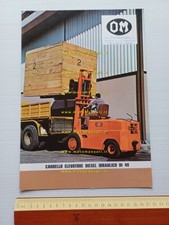 OM Carrello Elevatore Diesel Idraulico DI 40 1970 depliant originale