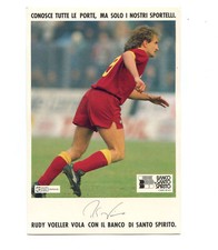 A.S. ROMA CARTOLINA RUDI VOELLER ROMA BANCO DI SANTO SPIRITO (A12)