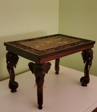 Antico sgabello gradini - a,