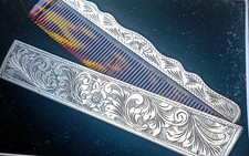 Grazioso pettine in argento 800 d'Italia fiori floreali stile liberty art decò