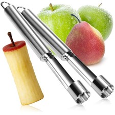 ® 2x Torsolo per mele in acciaio inossidabile pratico taglia mele con anello per