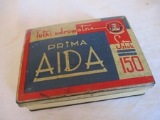 ANTICA SCATOLA LATTA CARTINE SIGARETTE TABACCO PRIMA AIDA Made in Poland