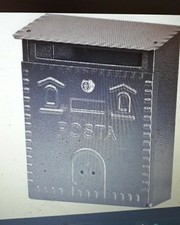 CASSETTA BUCA POSTALE LETTERE POSTA FERRO BATTUTO DA ESTERNO 23x9xh29cm