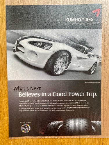 Kumho tires dodge - viper, good