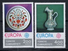 Turchia 1976 Michel 2385-2386 nuovo di zecca 100% Europa CEPT, ceramica