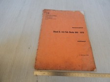 ISTRUZIONI SCHEMI LOCOMOTIVA FS D 345 D345 BREDA 1001 1070 ANNO 1974