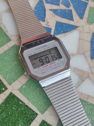 Vintage lcd digital watch - lcd,