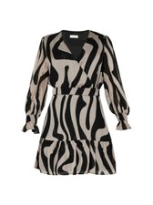 Vestito estivo Liu Jo da donna, in misto viscosa, colore nero con stampa a fa...