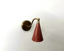 Applique ottone paralume rosso