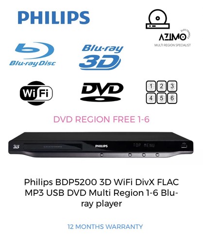 Philips bdp5200 wifi dvd - 3d,