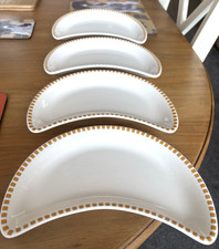Set 4 piatti vintage Dudson fine porcellana mezzaluna luna