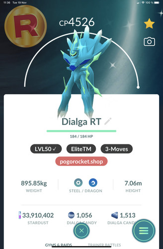 Shiny dialga origin lvl50 - origin,