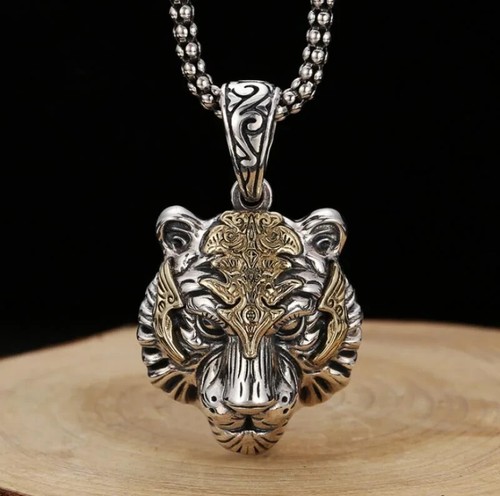 Collana tigre argento - , oro