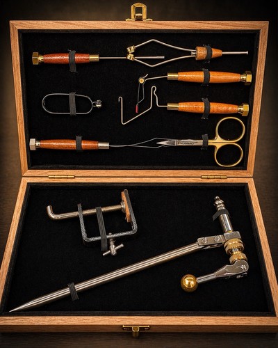 Fly tying kit - in, legno