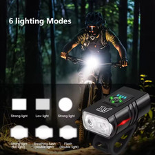 Luce Anteriore LED Bicicletta Faro Ricaricabile USB-C MTB Strada Accessori Bike