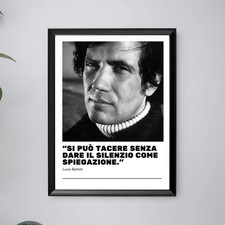 Lucio Battisti - Quadro Stampa Poster  Musica vintage - CORNICE INCLUSA 40x30