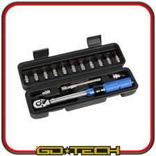 CHIAVE DINAMOMETRICA 1/4'' 2-24 Nm CRICCHETTO REGOLABILE KIT AUTO MOTO BICI MTB