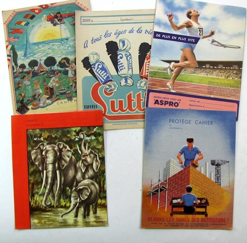 Lot protège cahiers c1950 - de,