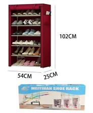 Armadio Scarpiera Tessuto Porta Scarpe Stivali 7 Ripiani 102x54x25cm cir