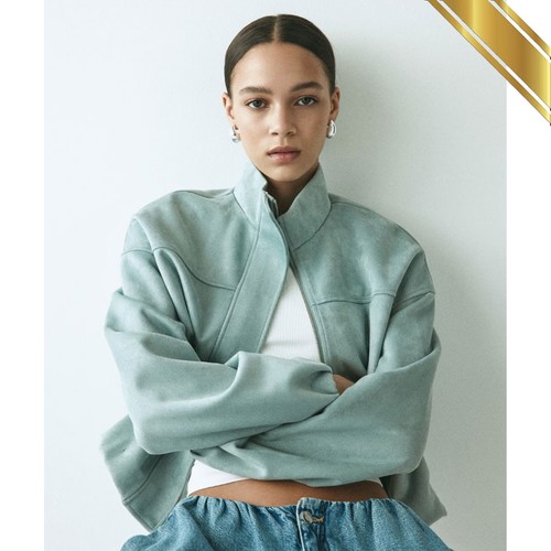 Giacca corta oversize zip - corta,