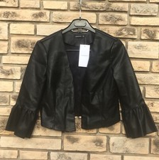 Giacchino EcoPelle Donna Nuova Con Etichetta Color Nero EU 34 / UK 6 (tg 38)