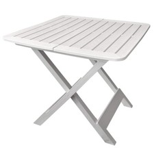 Tavolo Pieghevole Salvaspazio in Polipropilene Bianco 79x72x70 cm - TEV409