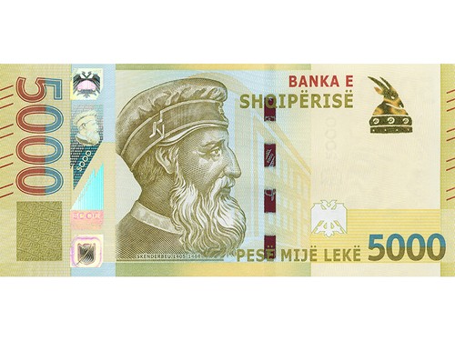 Cartamoneta albania 5000 leke - albania,