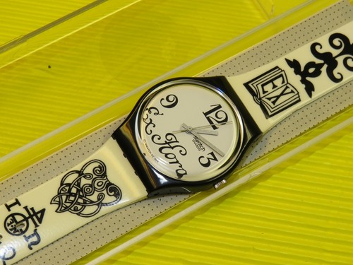 Swatch del 1995 black letter - black,