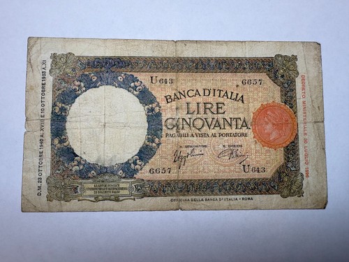Banconota italia lire 1940 - 50,