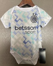 Inter Milan 2025/26 Away Kit Stile Crescita Bambino, Gilet, Pagliaccetto Tg 9 (0-6 Mesi).