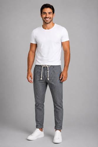 Pantaloni uomo misto - misto, lino